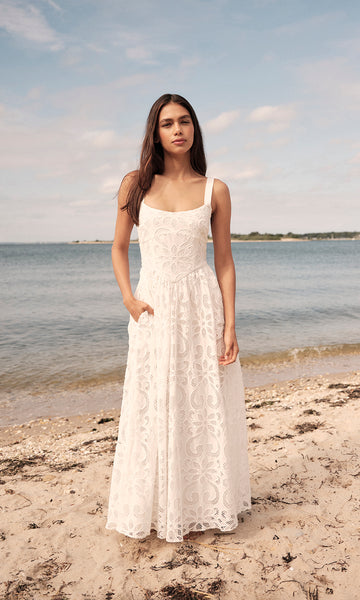 Saylor Maryl Midi Dress - White Saylor Maryl Midi Dress - White