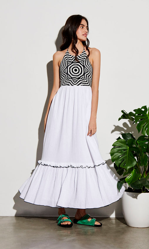 zigzag design dress Zigzag Muse Backless Off-Shoulder Slim Dress Thekittenpark